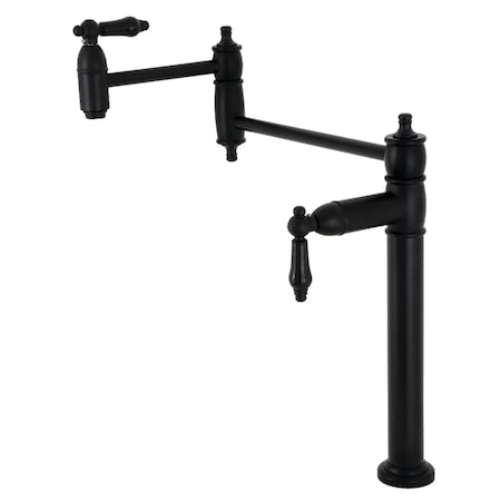 Kingston Brass Deck Mount Pot Filler, Matte Black KS3700PKL